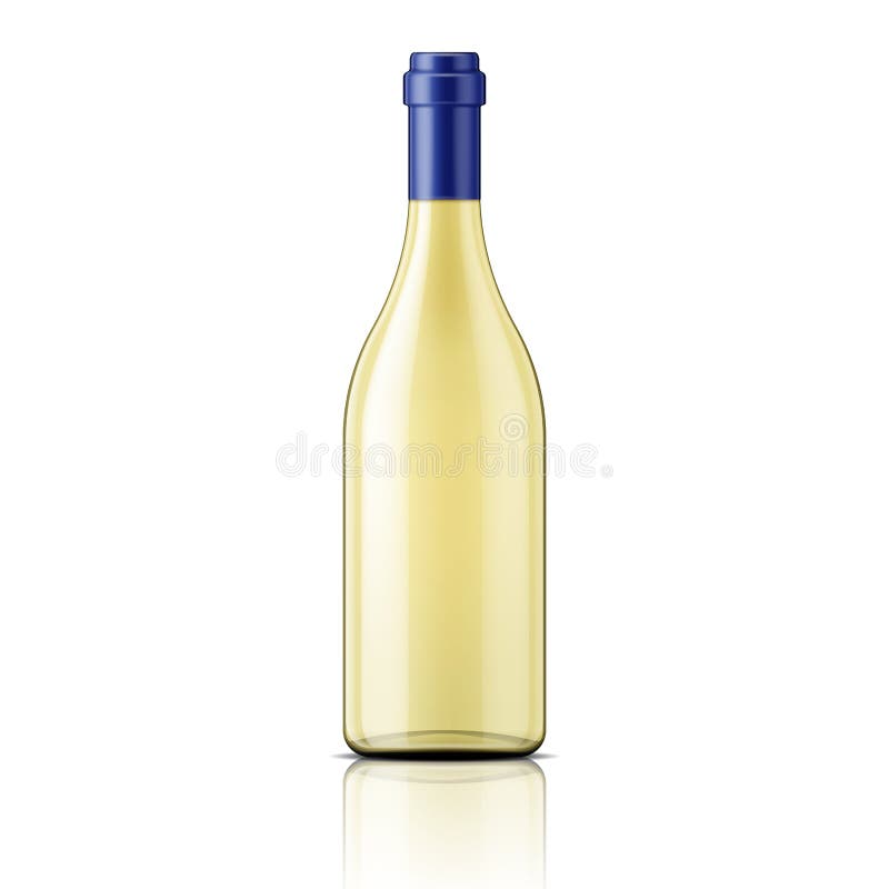 Transparante witte wijnfles