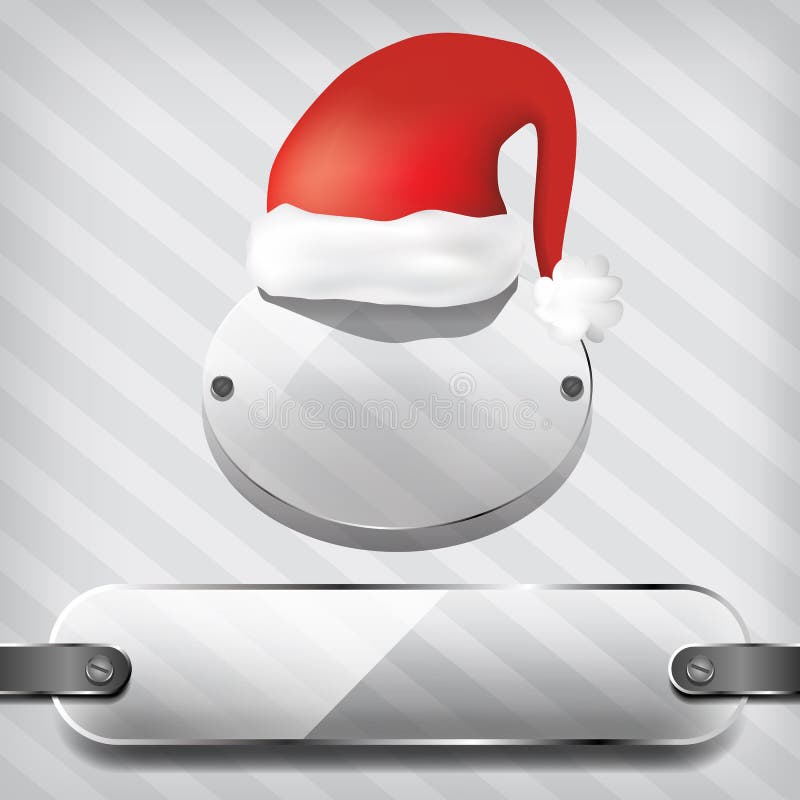 Transparency plates with santa claus hat stock illustration Transparency plates with santa claus hat stock illustration