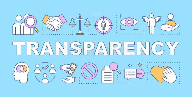 Transparency word concepts banner stock illustration Transparency word concepts banner stock illustration