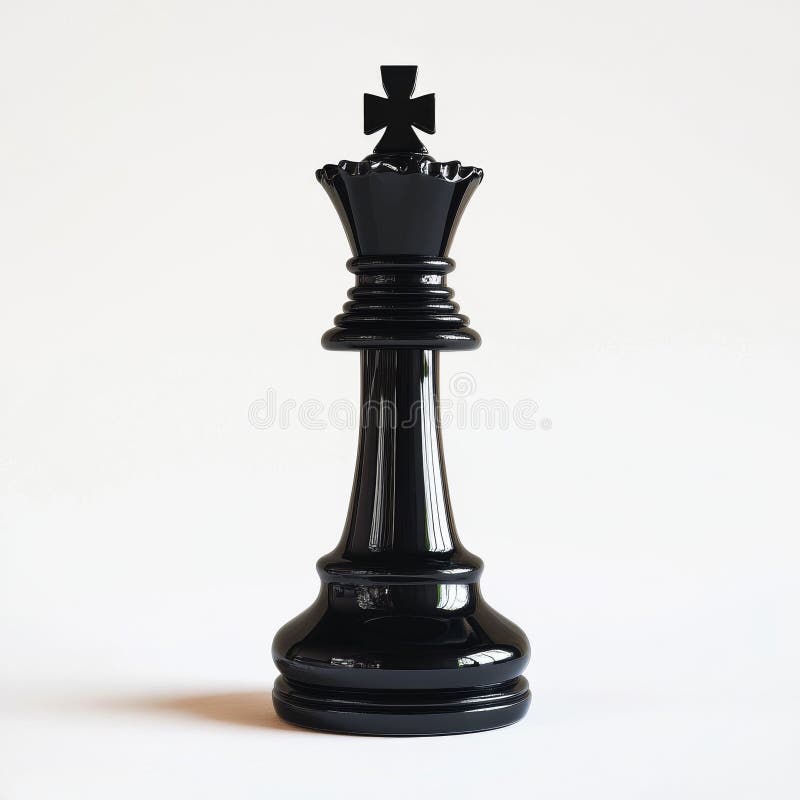 A transparent background featuring a black chess piece royalty free stock photo