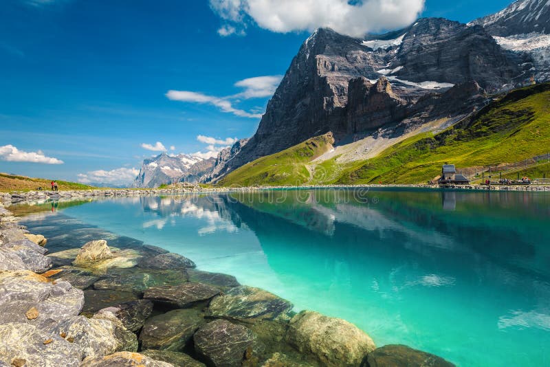 Clean lake. Mount Eiger Lake.