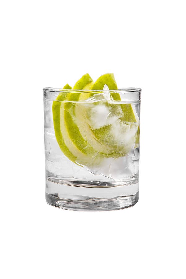 Summer cocktail on isolated white background