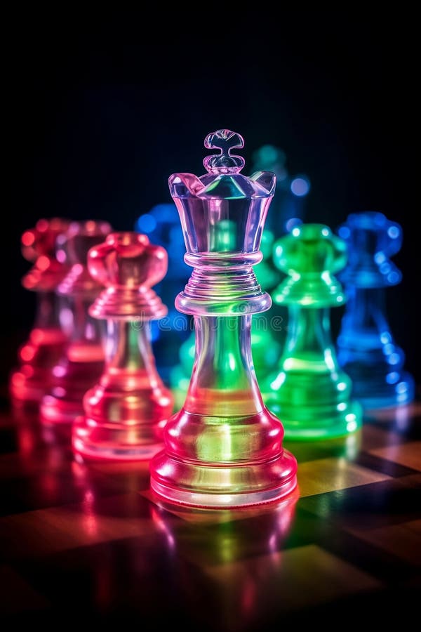 Chess Game Neon iPhone Wallpaper 4K - Wallpapers Download 2024