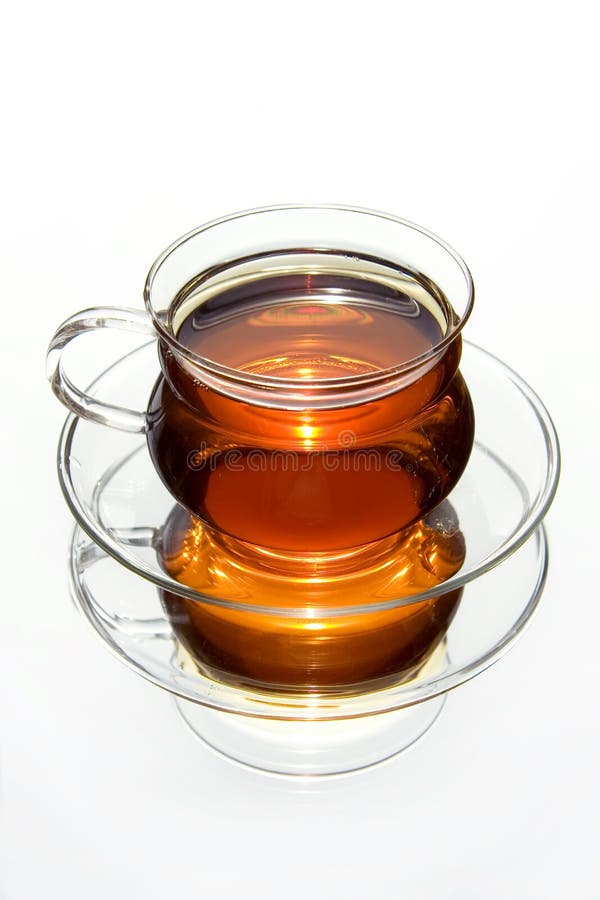 Transparent cup of tea