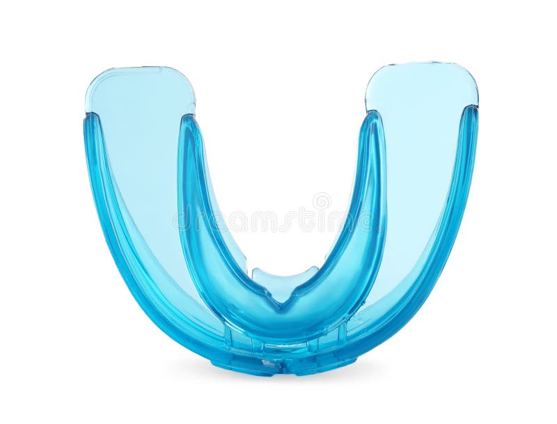 Dental Mouth Guard on Yellow Background, Top View. Bite Correction Stock Image Image of