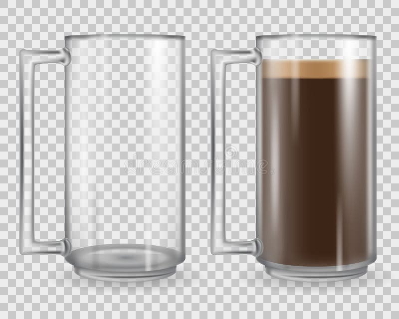 Download Clear Coffee Cup Mockup. Transparent Tea Glass Mug Stock Vector - Illustration of foam, party ...