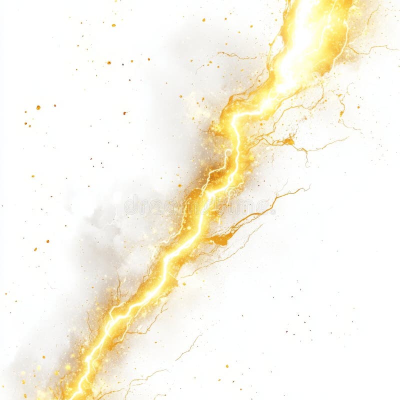 A transparent image features hot yellow lightning alongside abstract electrical plasma. Plasma blast stock images, royalty-free photos and pictures