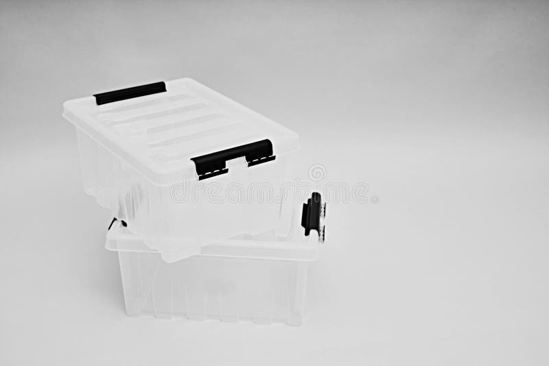 Transparent Plastic Box for Storage and Transportation. Boxes for the