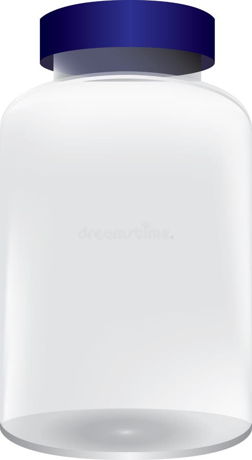 Clear plastic medicine container royalty free illustration