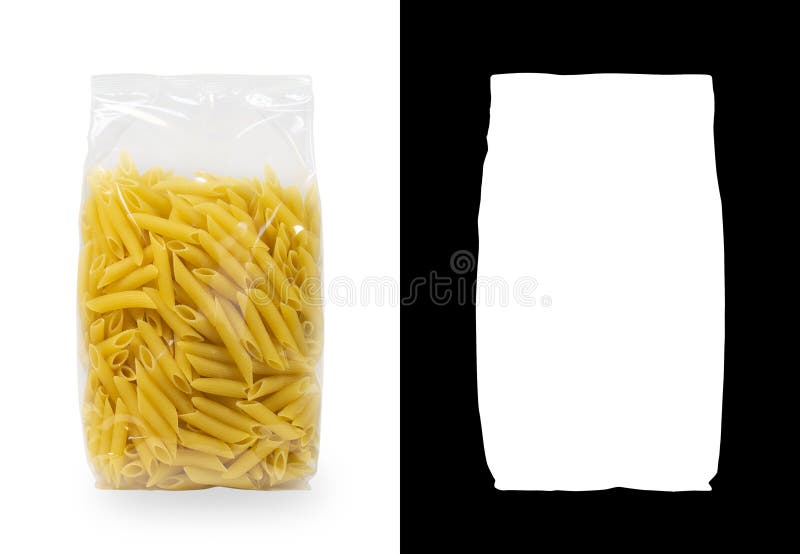 Transparent Plastic Pasta Bag Stock Image Image of diet, gastronomy