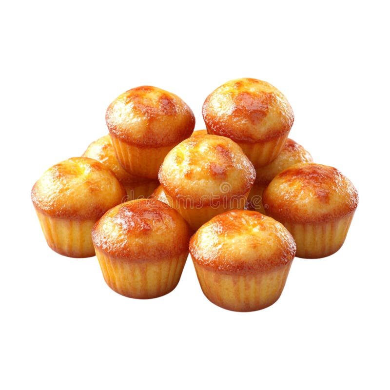 Transparent or PNG Image of Mini Cornbread Muffins Stock Illustration ...