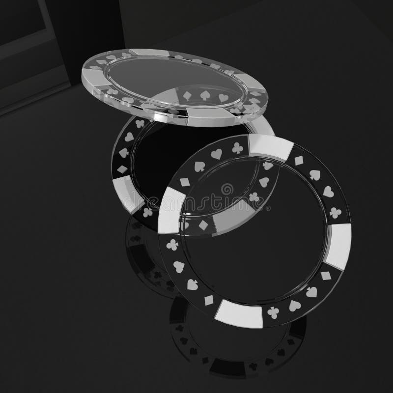 Glass poker chips stock illustration. Illustration of large 35435985