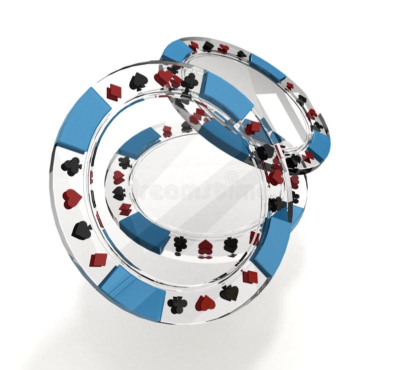 Glass poker chips stock illustration. Illustration of large 35435985