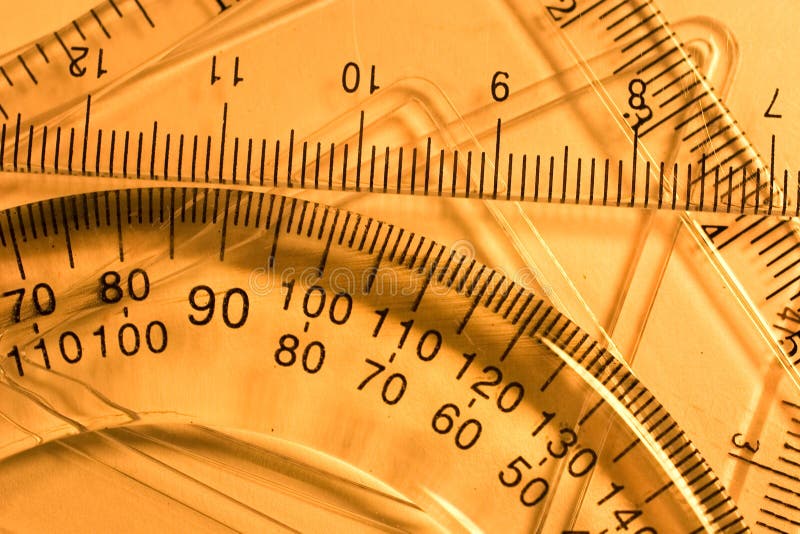 Transparent rulers and protractors