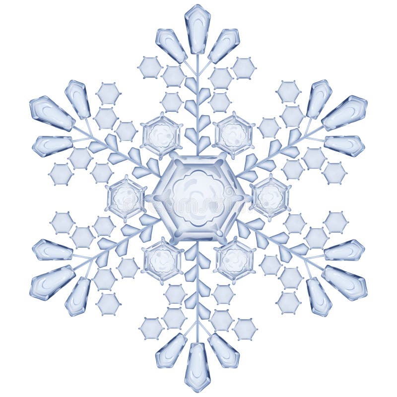 Transparent snowflake. Translucent only in vector file royalty free illustration Transparent snowflake. Translucent only in vector file royalty free illustration