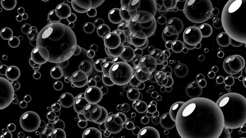 Transparent Soap Bubbles with Reflection Isolated on Black Background. 3d  Abstract Illustration Stock Illustration - Illustration of healthy,  graphic: 138827877