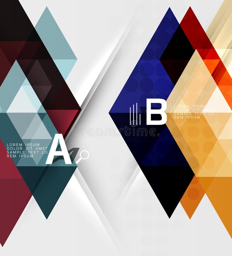 Transparent Triangle Tiles Banner Stock Vector Illustration of
