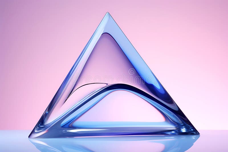 Transparent Triangular Form on Soft Pink Background royalty free illustration