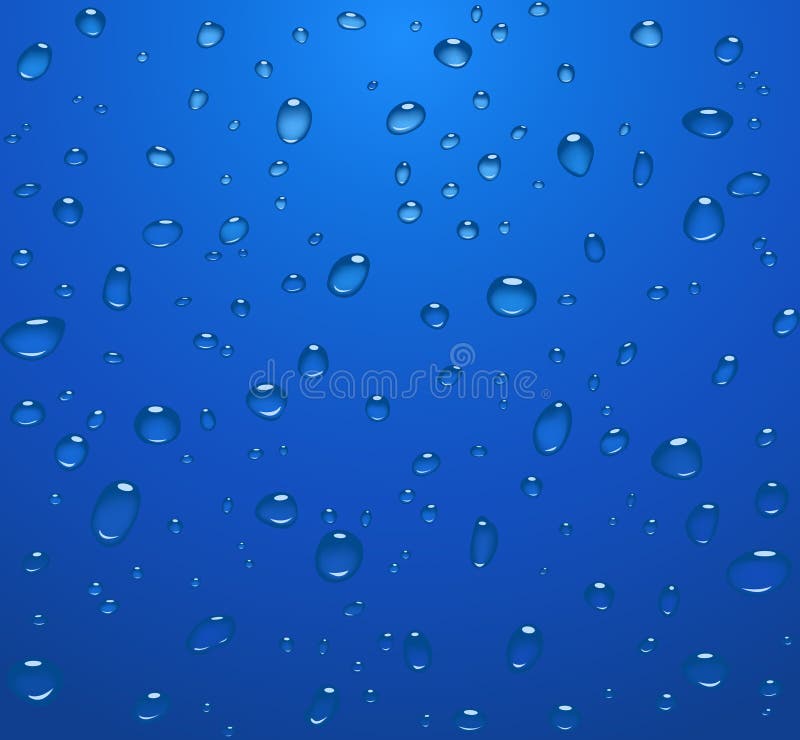 Transparent water drops