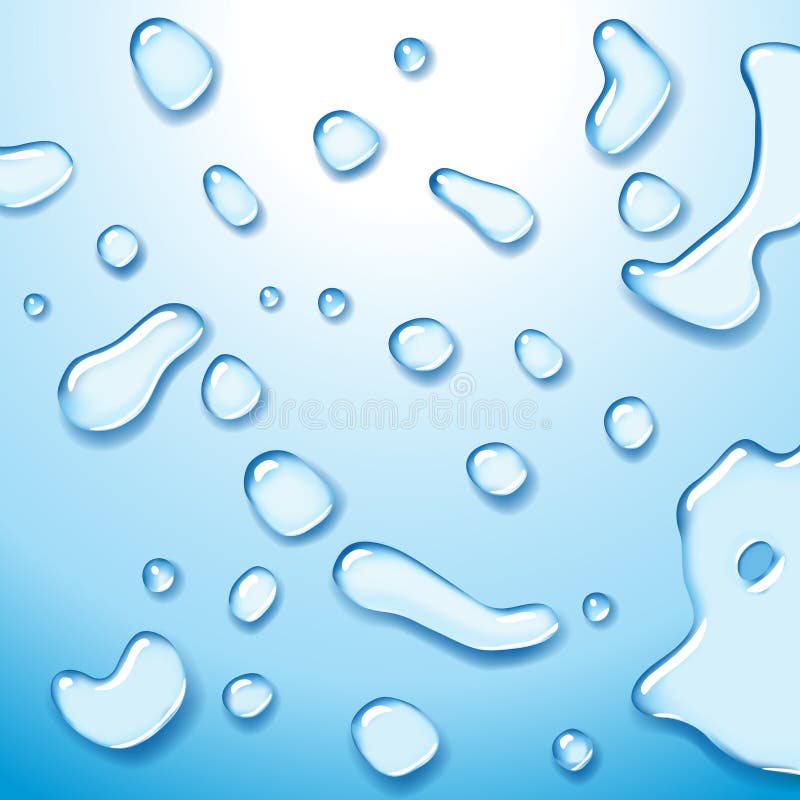 Transparent water drops stock illustration. Illustration of cold - 4211860
