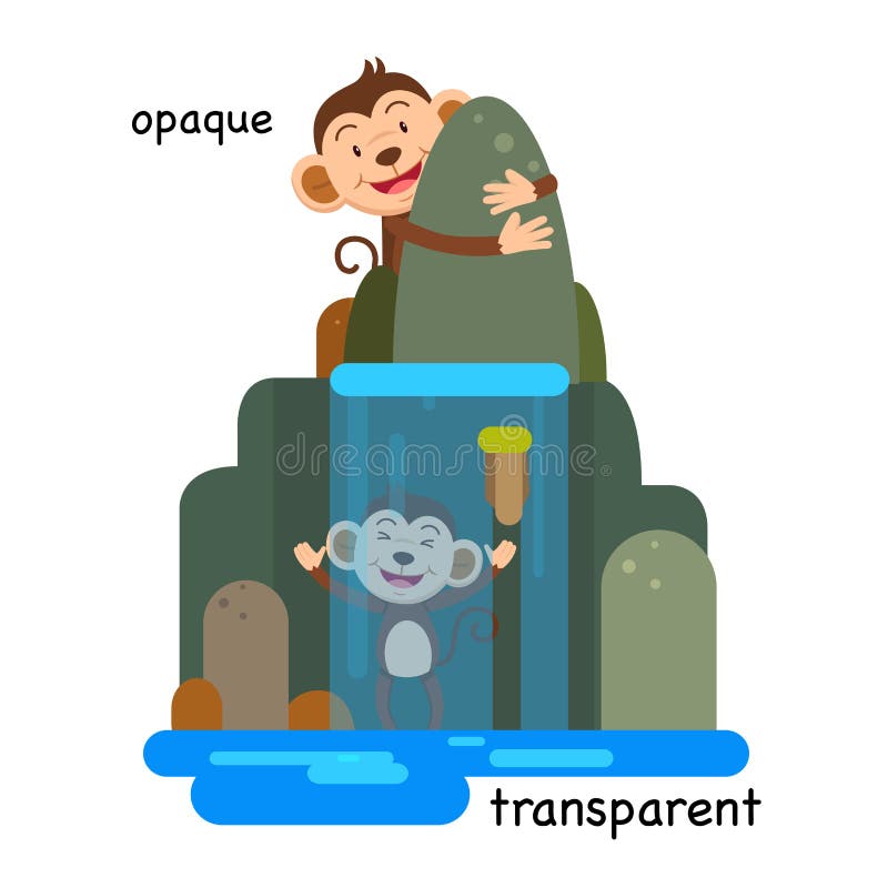 Transparente e opaco opostos ilustração royalty free Transparente e opaco opostos ilustração royalty free