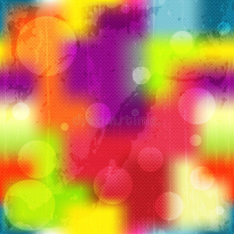 Transparente Kreise auf farbigem nahtlosem Hintergrund der hellen Hintergrundschmutz-Beschaffenheit stock abbildung Transparente Kreise auf farbigem nahtlosem Hintergrund der hellen Hintergrundschmutz-Beschaffenheit stock abbildung