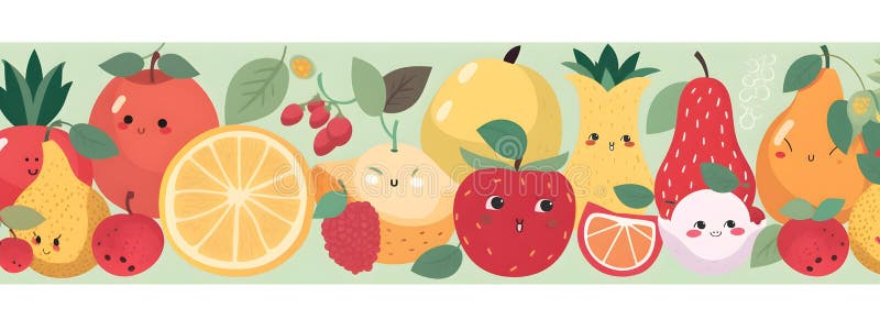 Transparenty z rysunkami dotyczącymi warzyw i owoców royalty ilustracja