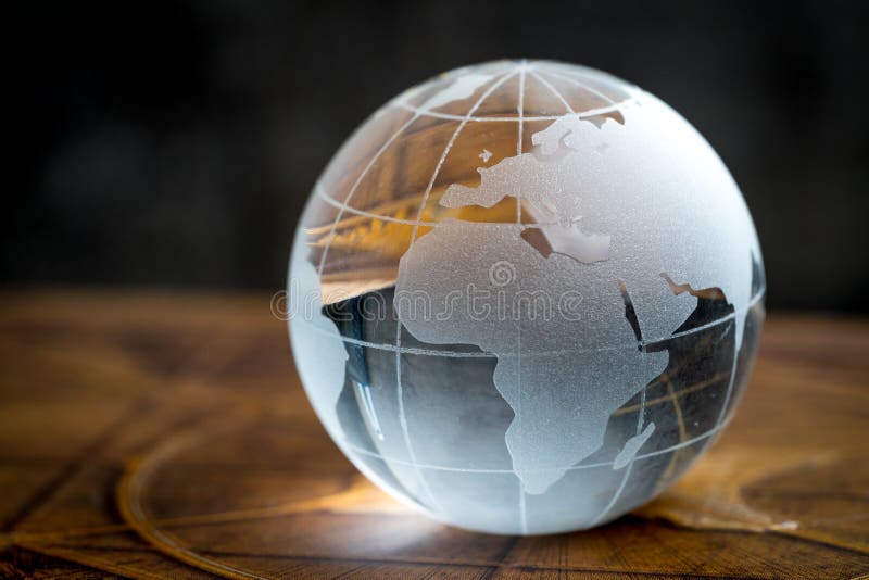 Transparência global, mundo ou conceito internacional com decorat imagens de stock Transparência global, mundo ou conceito internacional com decorat imagens de stock