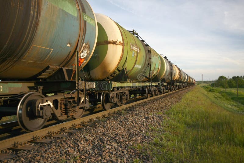 Transport de pétrole par chemin de fer image stock Transport de pétrole par chemin de fer image stock