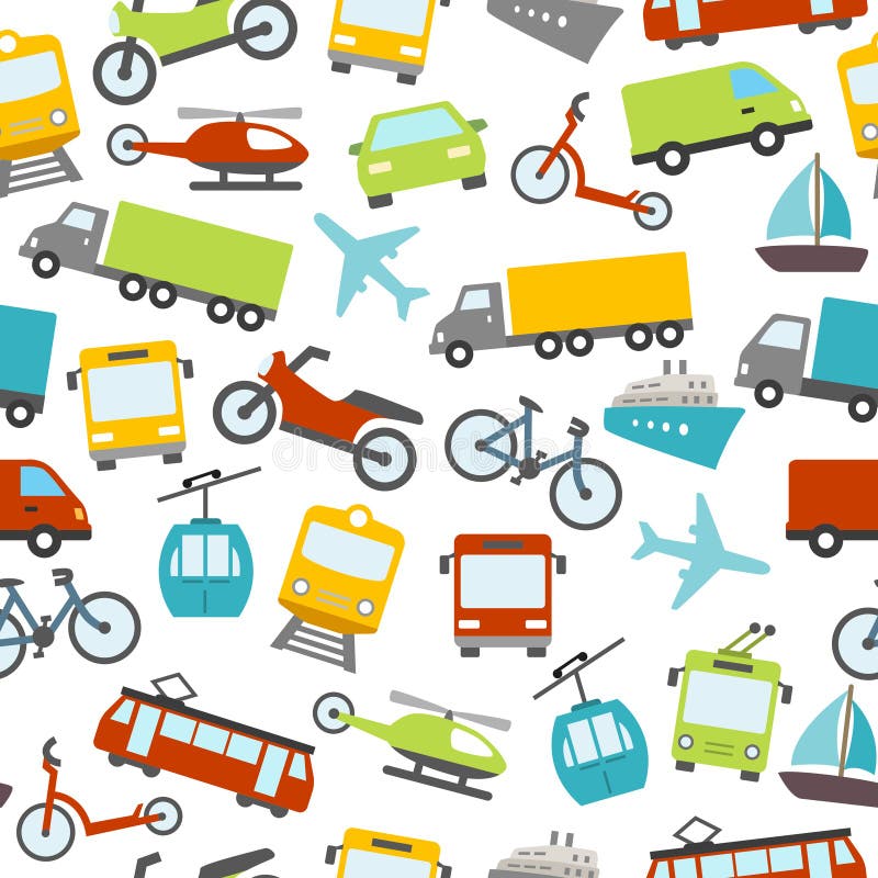 Transport Icons Seamless Pattern royalty free illustration Transport Icons Seamless Pattern royalty free illustration