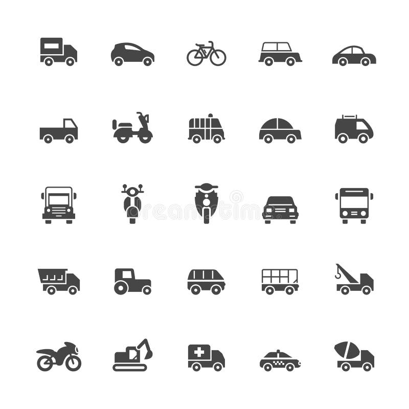 Transport icons on White Background royalty free illustration Transport icons on White Background royalty free illustration