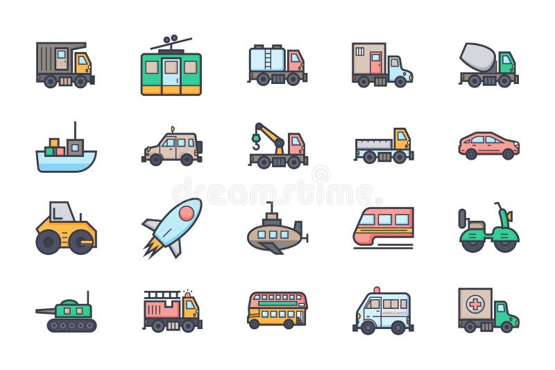 Transport Illustration Icons 2 stock illustration Transport Illustration Icons 2 stock illustration
