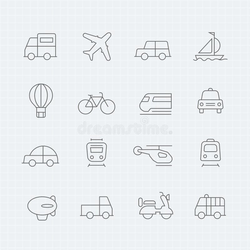 Transport thin line symbol icon stock illustration Transport thin line symbol icon stock illustration