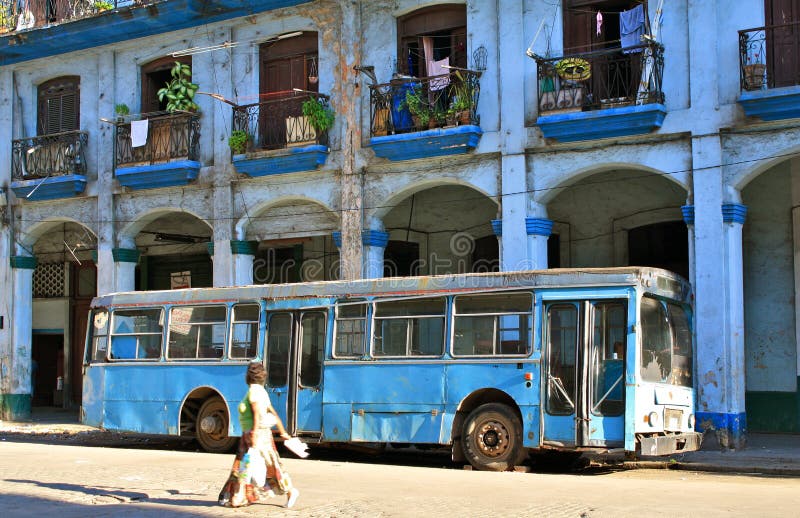 Transport urbain, La Havane, Cuba images libres de droits Transport urbain, La Havane, Cuba images libres de droits