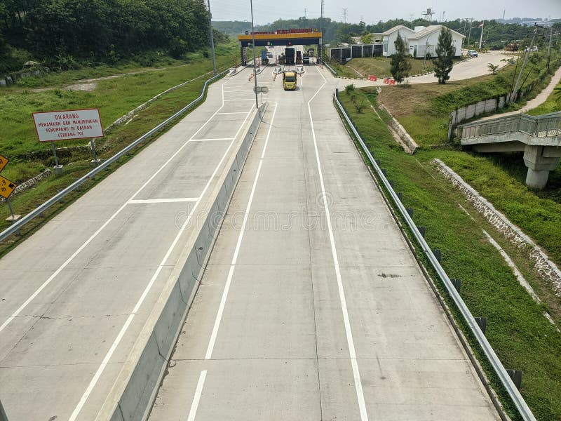 Transportation activities at the Trans Java toll stock images