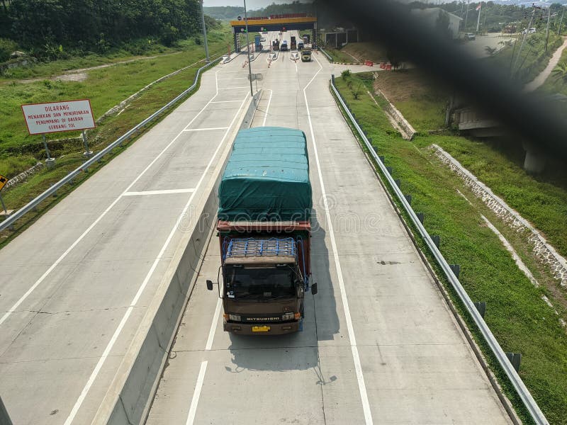 Transportation activities at the Trans Java toll stock photos