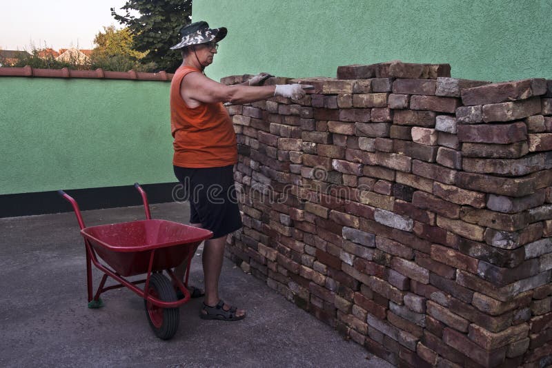 Transportation of bricks stock photo. Image of industry 163903864