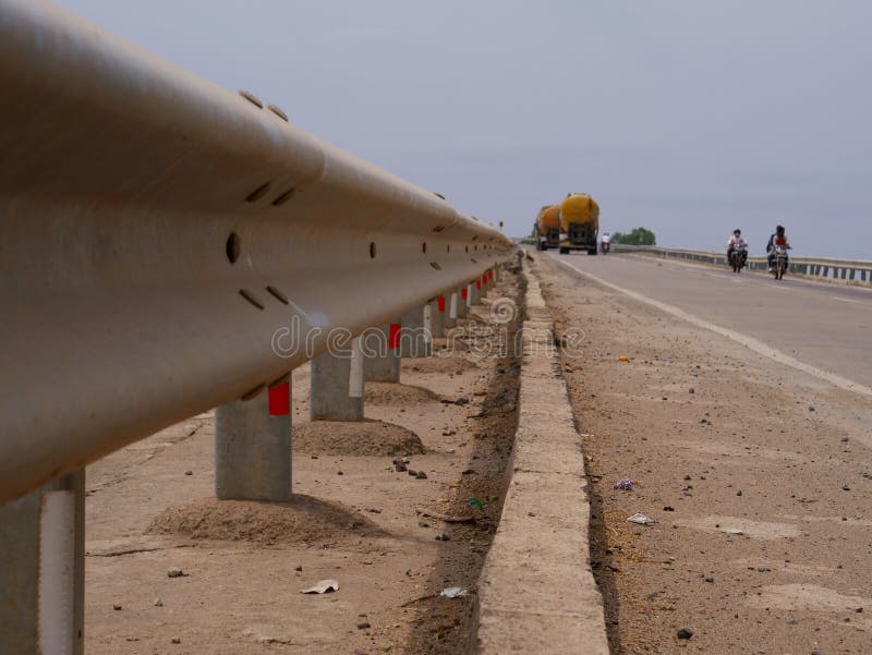 Transportation bridge construction side frame stock photos