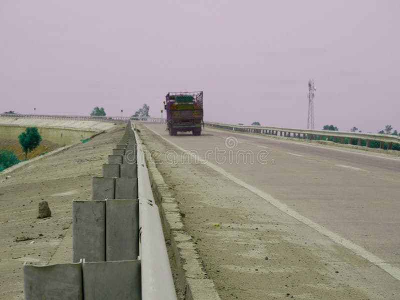 Transportation bridge construction side frame stock image