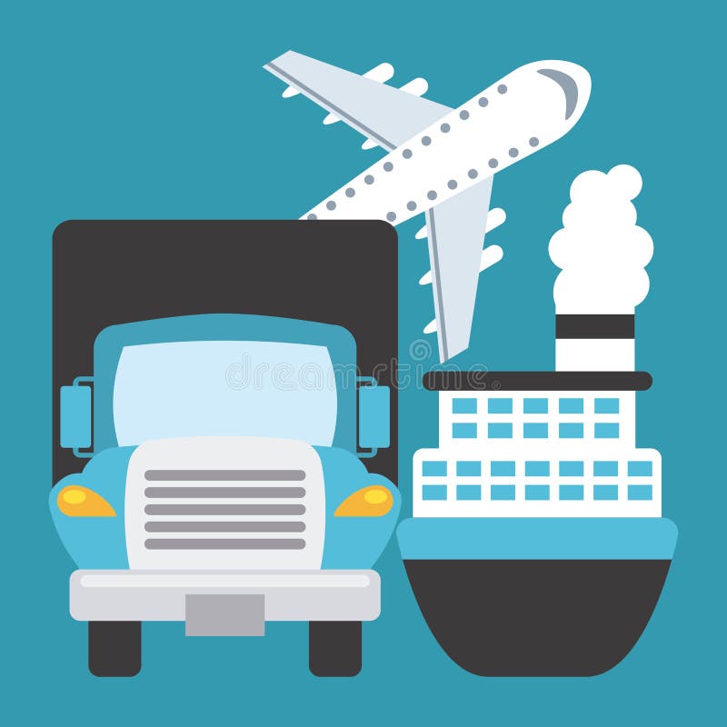 Transportation concept royalty free illustration