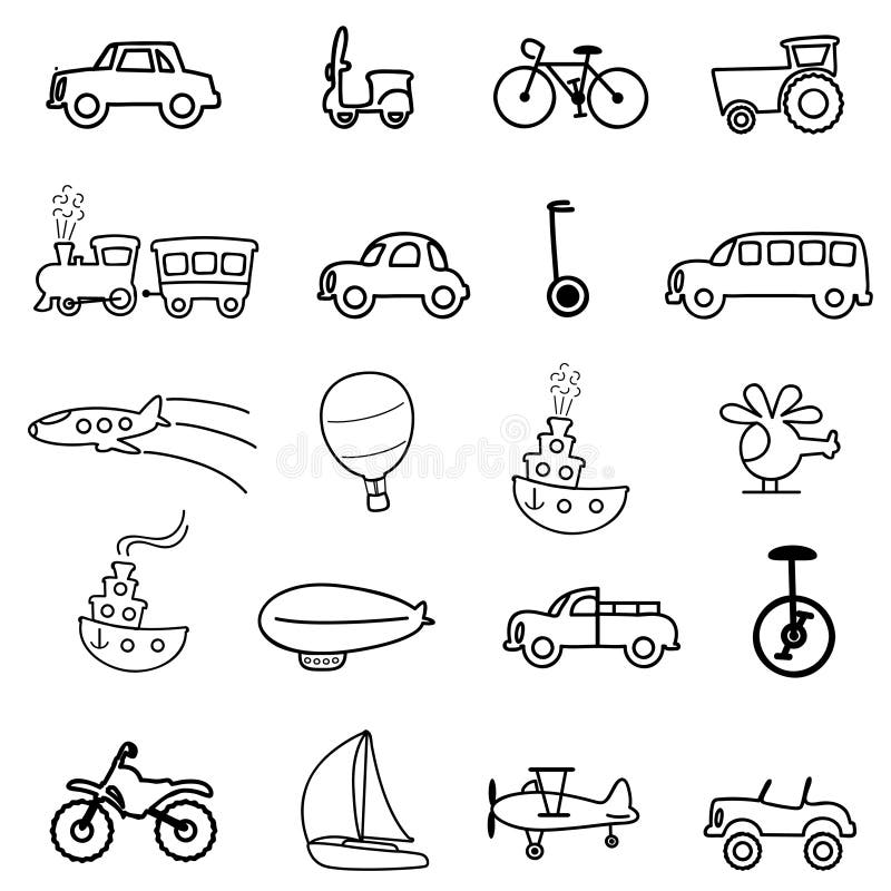 Transportation icons