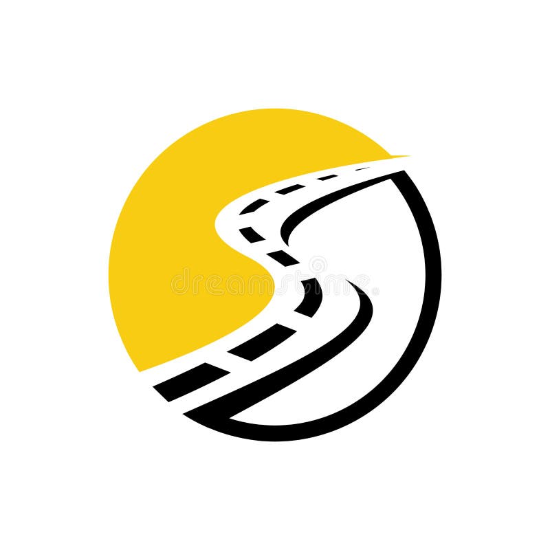 Transportation Road Construction Logo Vector Design. Paving Road