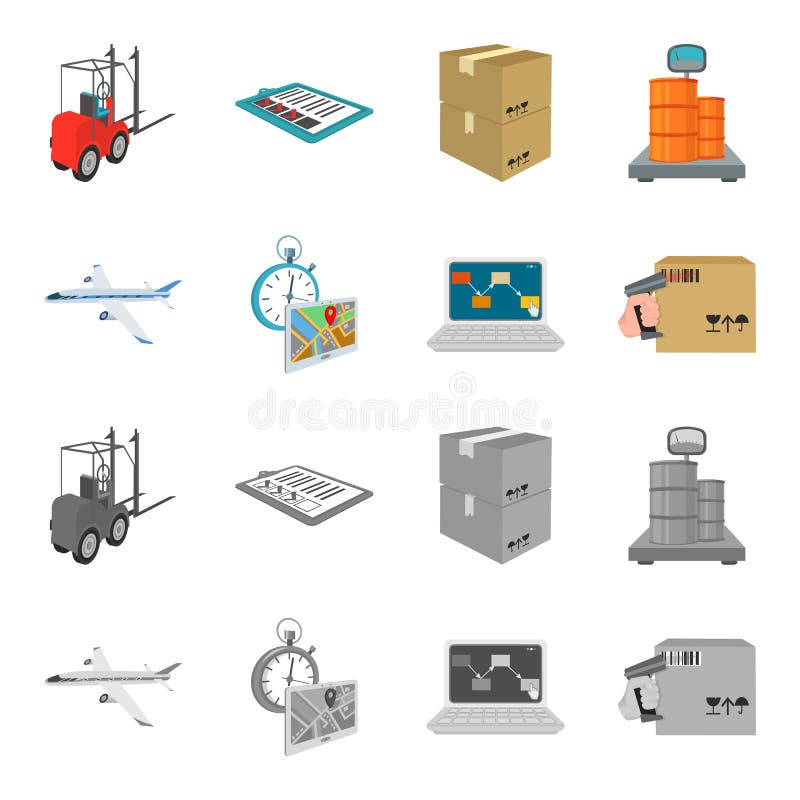 Vetores de Aviões De Transporte Entrega No Tempo Contabilidade De  Computador Controle E Contabilização De Mercadorias Logística E Entrega Set  Coleção Ícones Em Desenho Animado Estilo Isométrico Vector Símbolo  Conservado Em Estoque