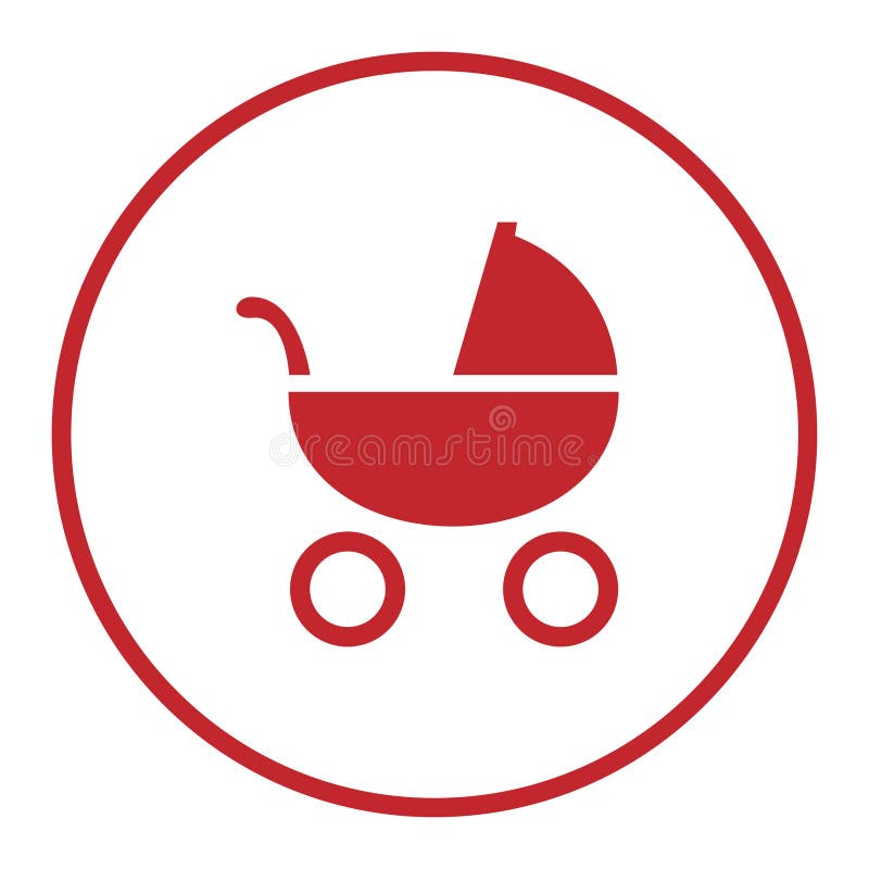 Transporte de bebê vermelho ilustração do vetor