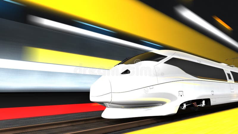 Transporte ferroviario de alta velocidad stock de ilustración