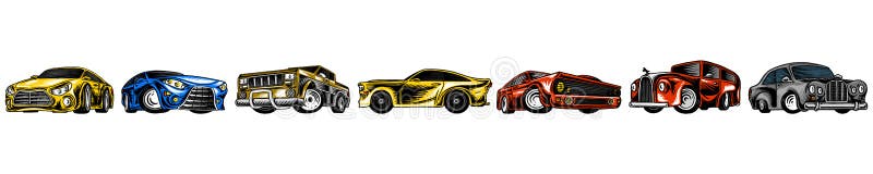 Transportes dos carros e do vintage do m?sculo para o logotipo e as etiquetas Ajuste do auto servi?o da velha escola retro Cole?? ilustração royalty free Transportes dos carros e do vintage do m?sculo para o logotipo e as etiquetas Ajuste do auto servi?o da velha escola retro Cole?? ilustração royalty free