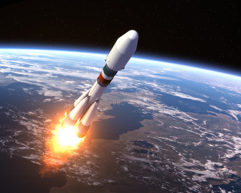 Transporteur lourd Rocket Launch illustration stock Transporteur lourd Rocket Launch illustration stock