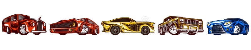 Transports de voitures et de cru de muscle pour le logo et les labels Placez du r?tro service automatique de vieille ?cole Collec illustration stock Transports de voitures et de cru de muscle pour le logo et les labels Placez du r?tro service automatique de vieille ?cole Collec illustration stock