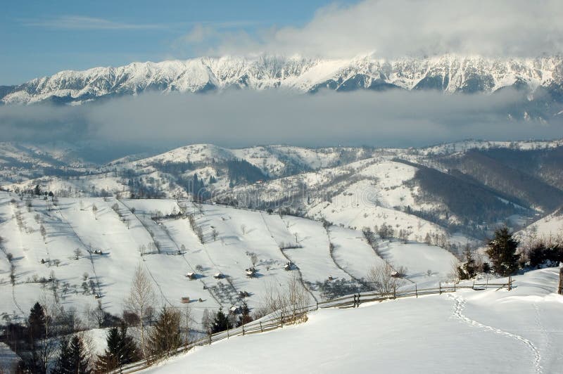 Transylvanian winter stock photography