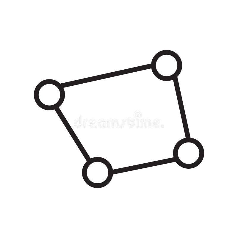 Trapezium icon vector sign and symbol isolated on white background, Trapezium logo concept stock illustration